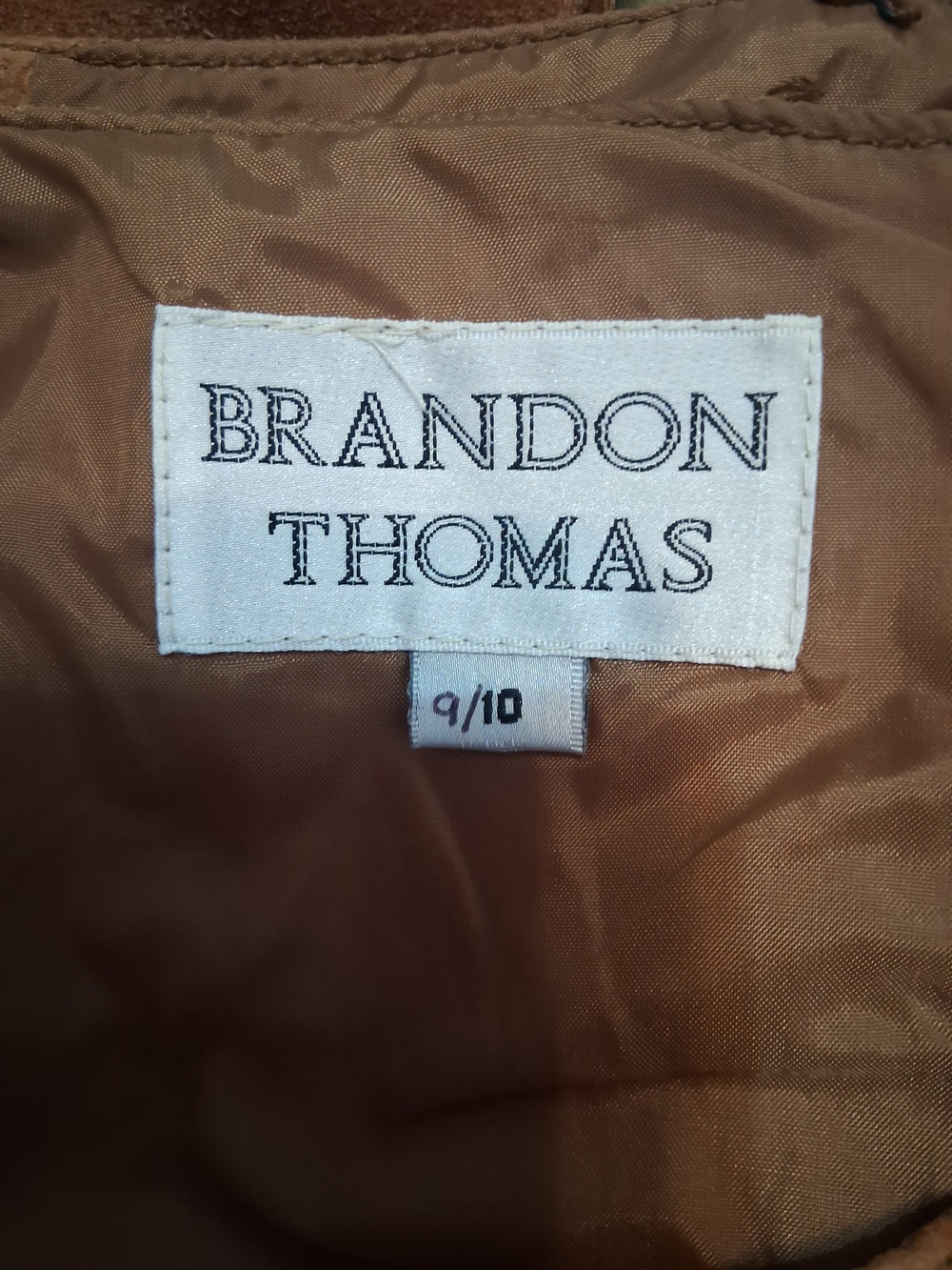 Brandon Thomas 100% Leather Fringe Skirt Brown Western Boho Festival Mini S 9/10 - Picture 5 of 14
